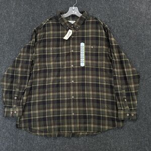 Duluth Flannel Shirt Mens 2XL Plaid Relaxed Fit Button Up Long Sleeve Casual